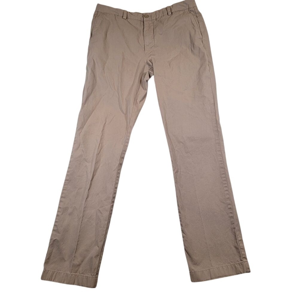 Vineyard Vines‎ Men's Chino Pant Sz 34x34 (32.5x32.5 actual) Tan Beige Cotton